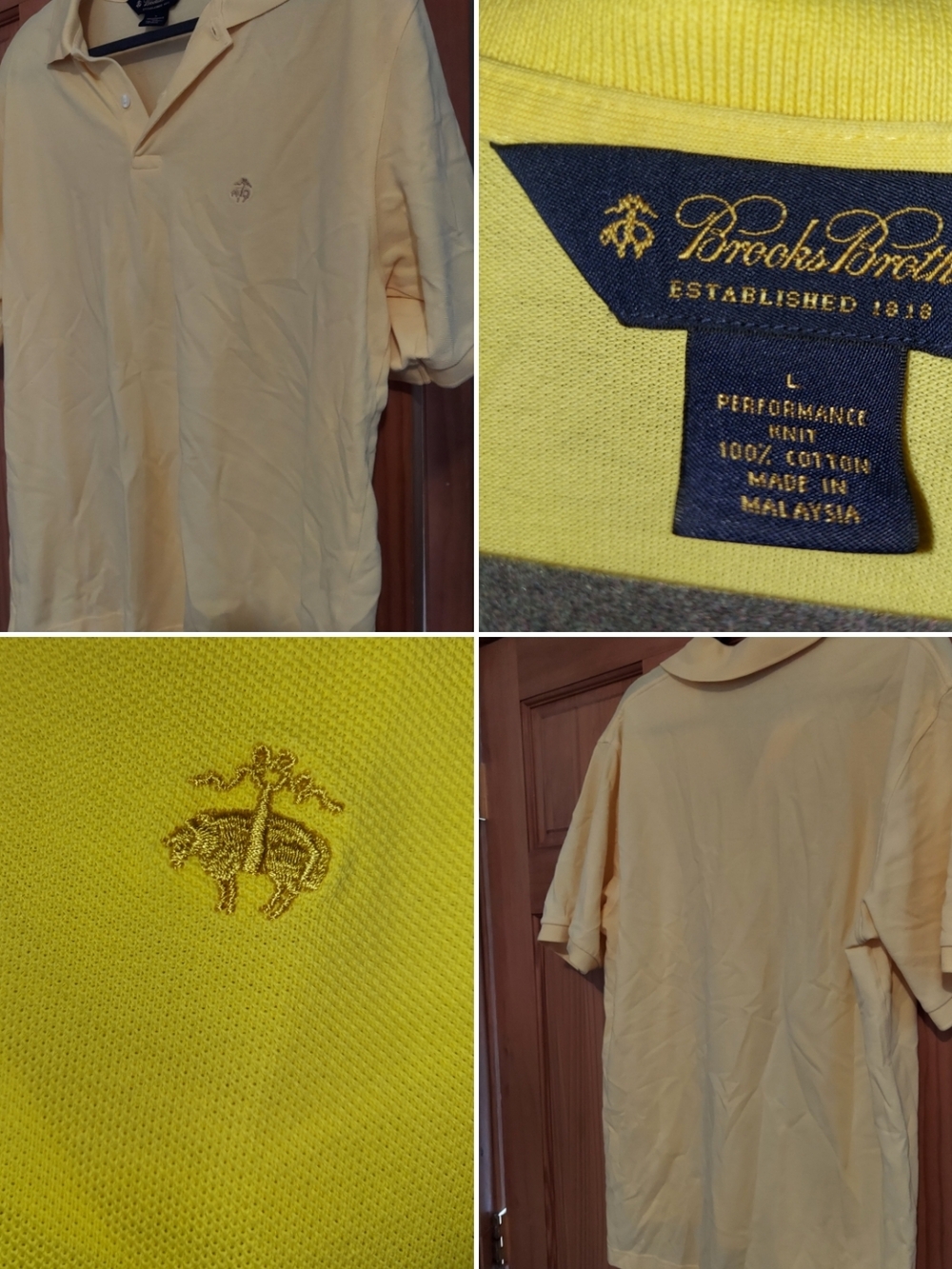 Brooks Brothers Yellow Polo Shirt